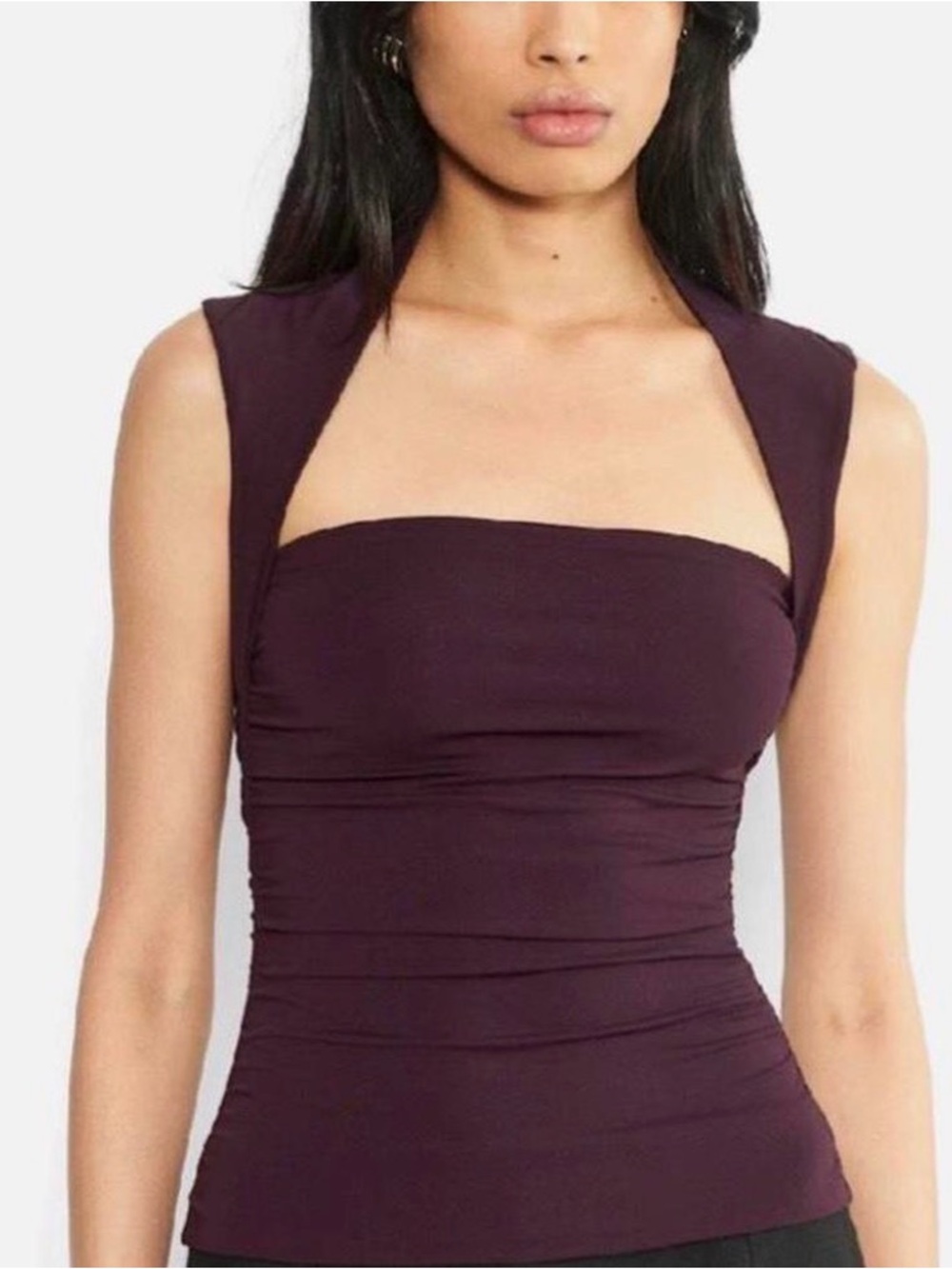 Aritzia Original Flourish Top medium like new- burgundy color
